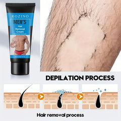 Men's Hair Removal Cream for Facial Leg Armpit Hair Painless Long lasting