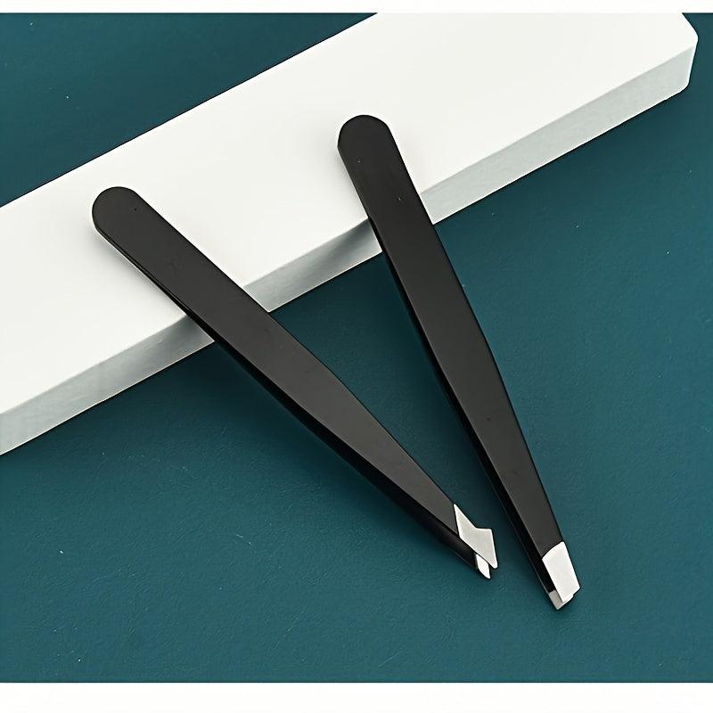 Professional Tweezers Set for Eyebrows Precision Hair Removal with Storage Bag