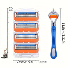 5 Layer Razor Blades 8 Replacement Blades Vintage Wet Shaving Safety Razor