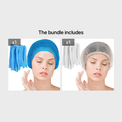 100pcs Disposable Caps 21 inch Hairnet Elastic Dust Cap Kitchen Head Cover