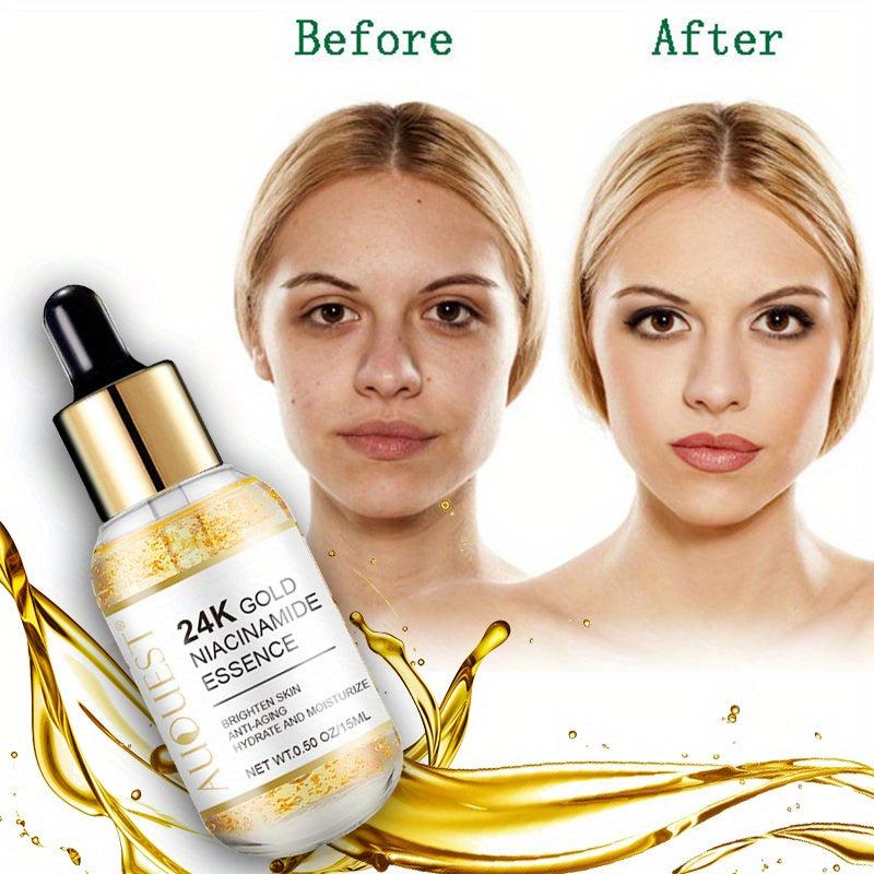24K Golden Niacinamide Essence Facial Serum - Anti-Aging Solution