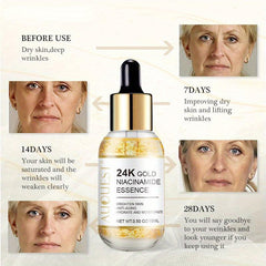 24K Golden Niacinamide Essence Facial Serum - Anti-Aging Solution