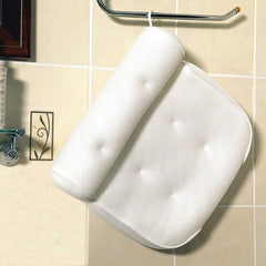 Non Slip Bath Pillow With Suction Cups Neck Back Support Headrest Pillow