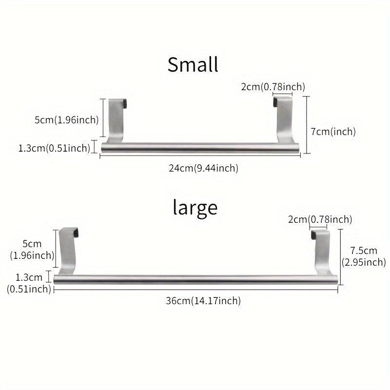 Stainless Steel Towel Rack Punch Hanging Door Back Rack Shelf Hanger