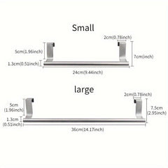 Stainless Steel Towel Rack Punch Hanging Door Back Rack Shelf Hanger
