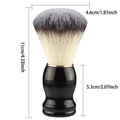 RANCAI Beard Shaving Brush Bristle Hair Salon Barber Soap Foam Shave Men Facial