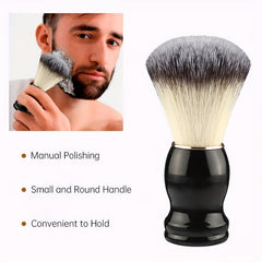 RANCAI Beard Shaving Brush Bristle Hair Salon Barber Soap Foam Shave Men Facial