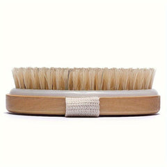 2pcs Boar Hair Bath Body Brush Natural Bristle Soft Scrubber