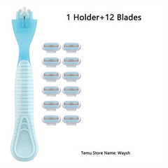3-Layer Women's Shaving Set with Replaceable Blades & Lube Strip
