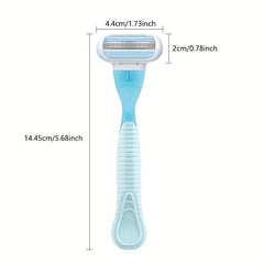 3-Layer Women's Shaving Set with Replaceable Blades & Lube Strip