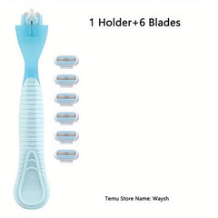 3-Layer Women's Shaving Set with Replaceable Blades & Lube Strip