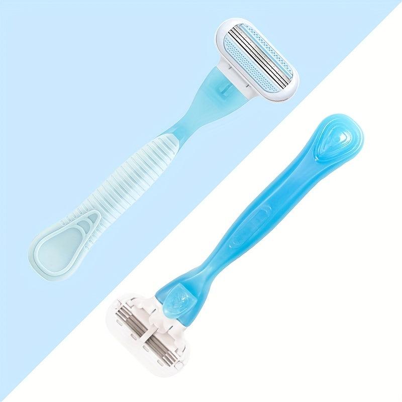 3-Layer Women's Shaving Set with Replaceable Blades & Lube Strip