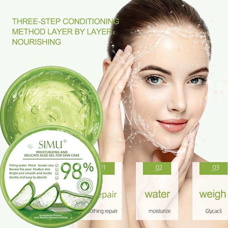 Aloe Gel Moisturizer for Delicate Skin Care