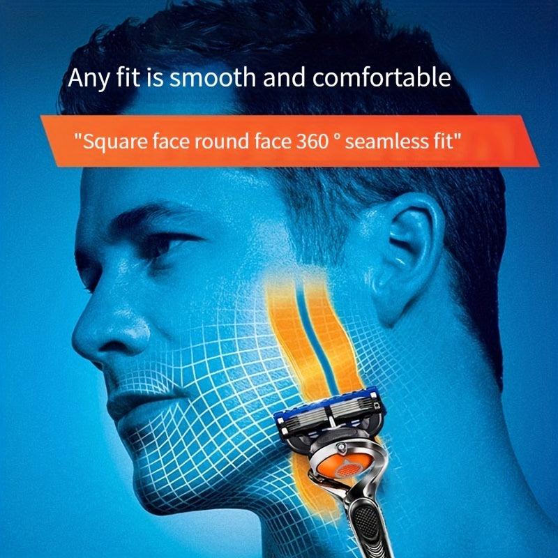 Classic 5-Layer Stainless Steel Manual Razor for Men