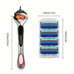 Classic 5-Layer Stainless Steel Manual Razor for Men