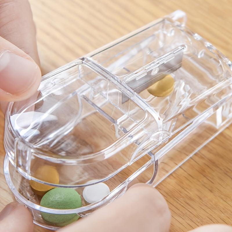Pill Cutter Box Pill Storage Box Small Portable Pill Box