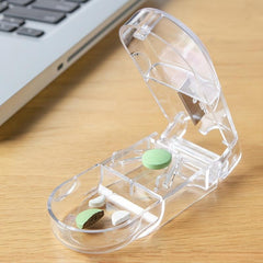 Pill Cutter Box Pill Storage Box Small Portable Pill Box