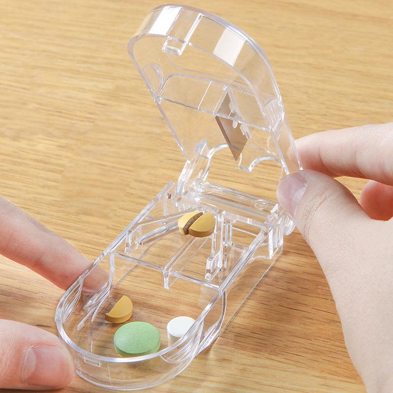 Pill Cutter Box Pill Storage Box Small Portable Pill Box