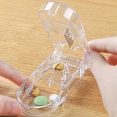 Pill Cutter Box Pill Storage Box Small Portable Pill Box