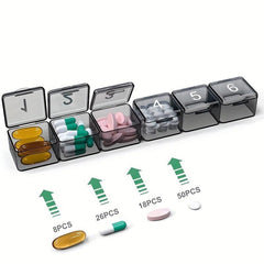Monthly Pill Storage Box 30 Grid Travel Vitamin Fish Box G414