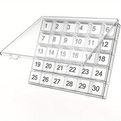Monthly Pill Storage Box 30 Grid Travel Vitamin Fish Box G414