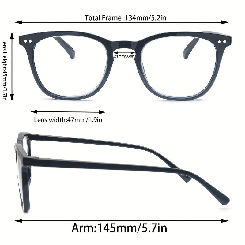 Men Women Oversize Round Readers Presbyopic Eyeglasses Diopter 1 0-2 5