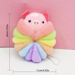 Cartoon Mermaid Bath Ball Exfoliating Home Spa Shower Loofah Puffs Sponge
