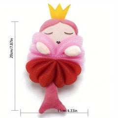 Cartoon Mermaid Bath Ball Exfoliating Home Spa Shower Loofah Puffs Sponge