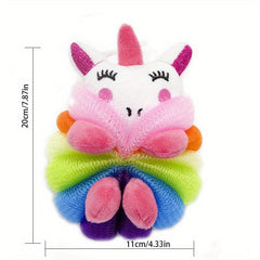 Cartoon Mermaid Bath Ball Exfoliating Home Spa Shower Loofah Puffs Sponge