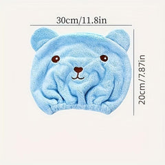 Cartoon Hair Towel Wrap For Women Microfiber Hair Turban Quick Drying