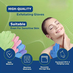10pcs Exfoliating Shower Gloves Mitt Washcloth Bath Gloves Double Sided