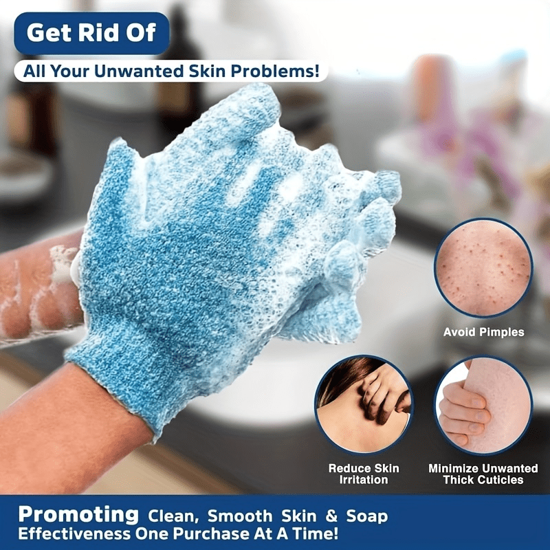 10pcs Exfoliating Shower Gloves Mitt Washcloth Bath Gloves Double Sided