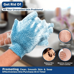 10pcs Exfoliating Shower Gloves Mitt Washcloth Bath Gloves Double Sided