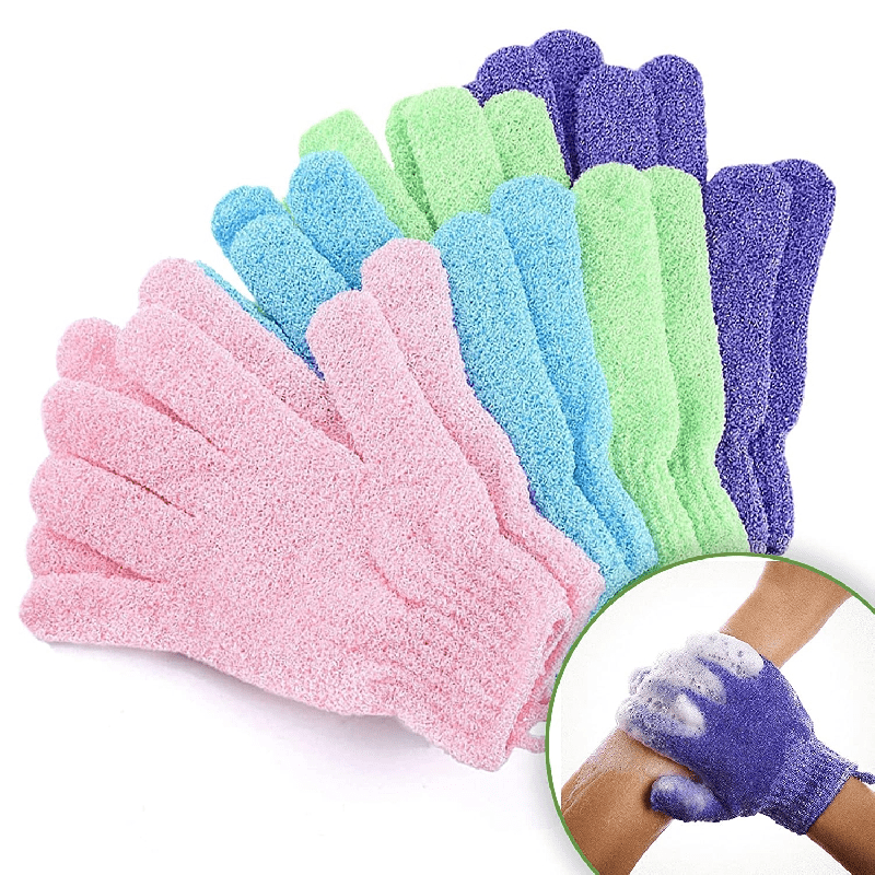 10pcs Exfoliating Shower Gloves Mitt Washcloth Bath Gloves Double Sided