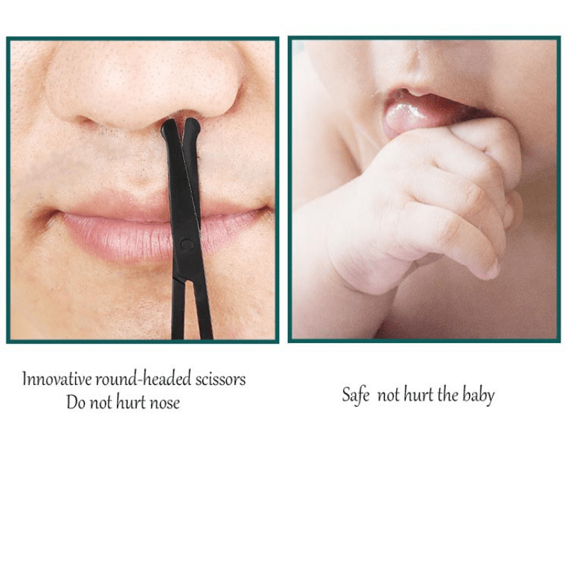 Unisex Stainless Steel Round Head Nose Hair Scissors