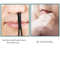 Unisex Stainless Steel Round Head Nose Hair Scissors