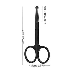 Unisex Stainless Steel Round Head Nose Hair Scissors