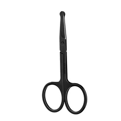 Unisex Stainless Steel Round Head Nose Hair Scissors