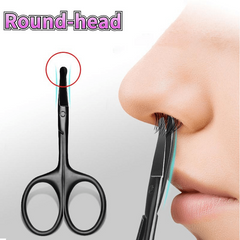 Unisex Stainless Steel Round Head Nose Hair Scissors