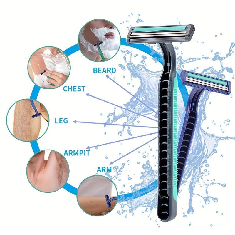 Disposable Stainless Steel Twin Blade Razors 10 Pcs
