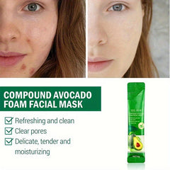 12pcs Avocado Facial Mask for Deep Cleansing Pores and Rejuvenation