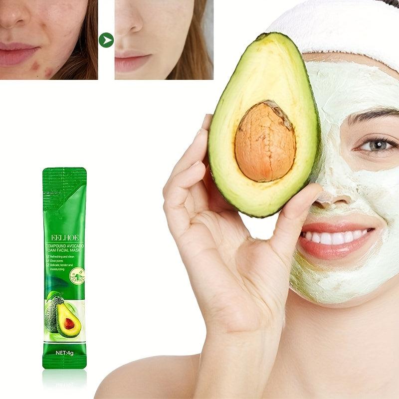 12pcs Avocado Facial Mask for Deep Cleansing Pores and Rejuvenation