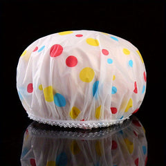 Waterproof Shower Cap with Lace Enlarged Design