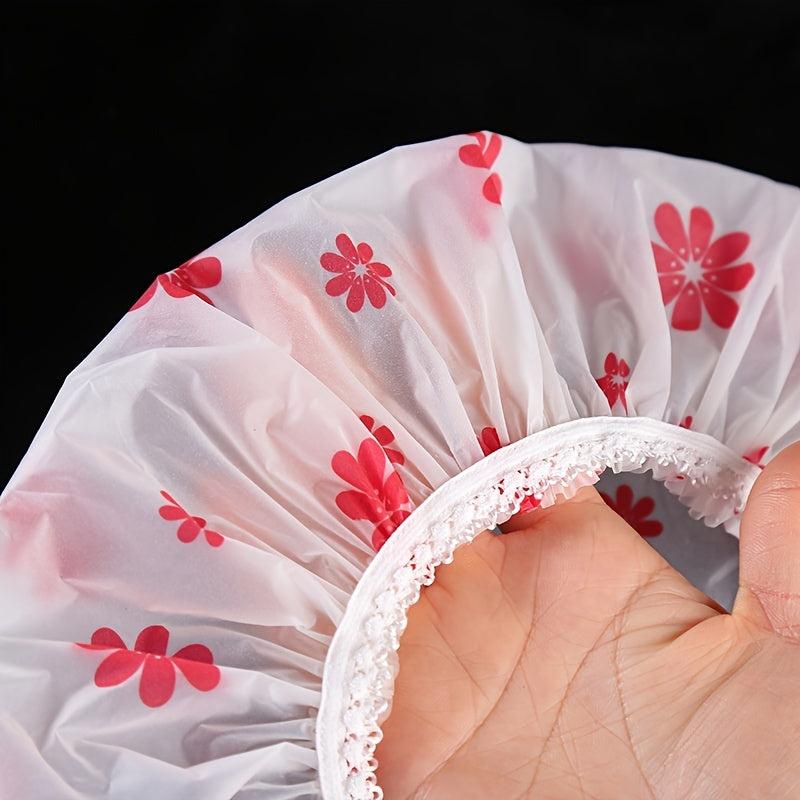 Waterproof Shower Cap with Lace Enlarged Design