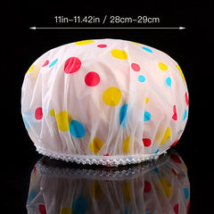 Waterproof Shower Cap with Lace Enlarged Design