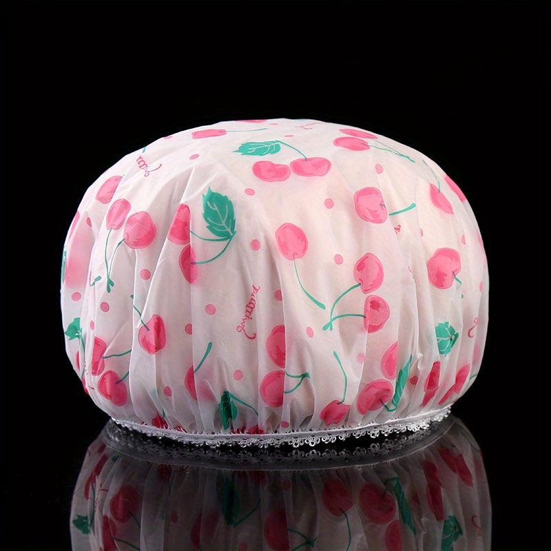 Waterproof Shower Cap with Lace Enlarged Design