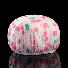 Waterproof Shower Cap with Lace Enlarged Design