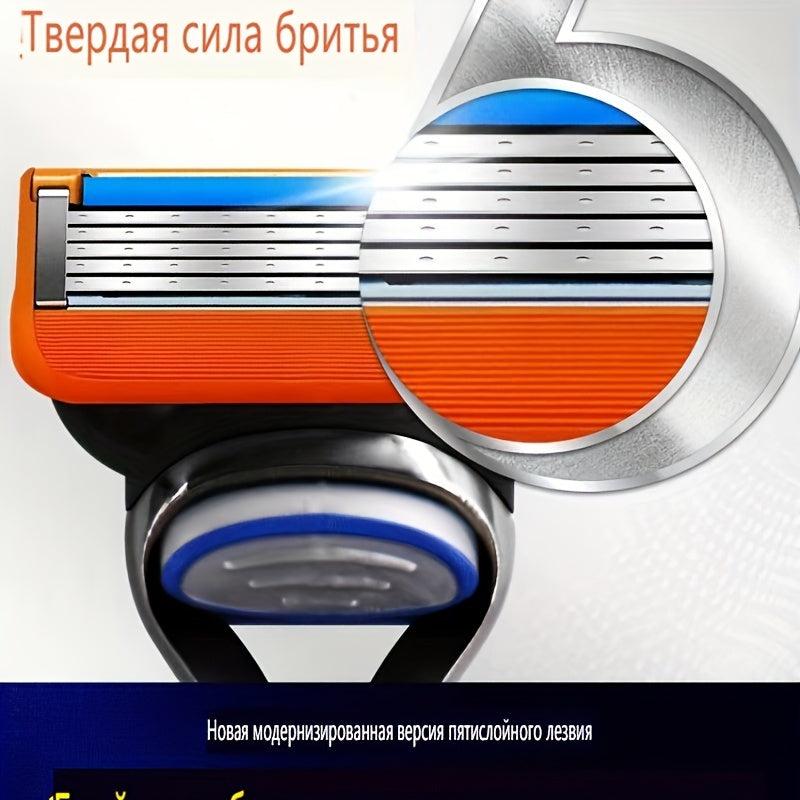 8 Pcs 5-layer Blade Manual Razor Shaving Razor Blade Refills