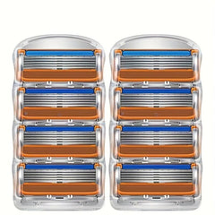 8 Pcs 5-layer Blade Manual Razor Shaving Razor Blade Refills