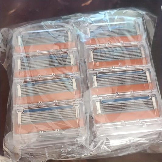 8 Pcs 5-layer Blade Manual Razor Shaving Razor Blade Refills